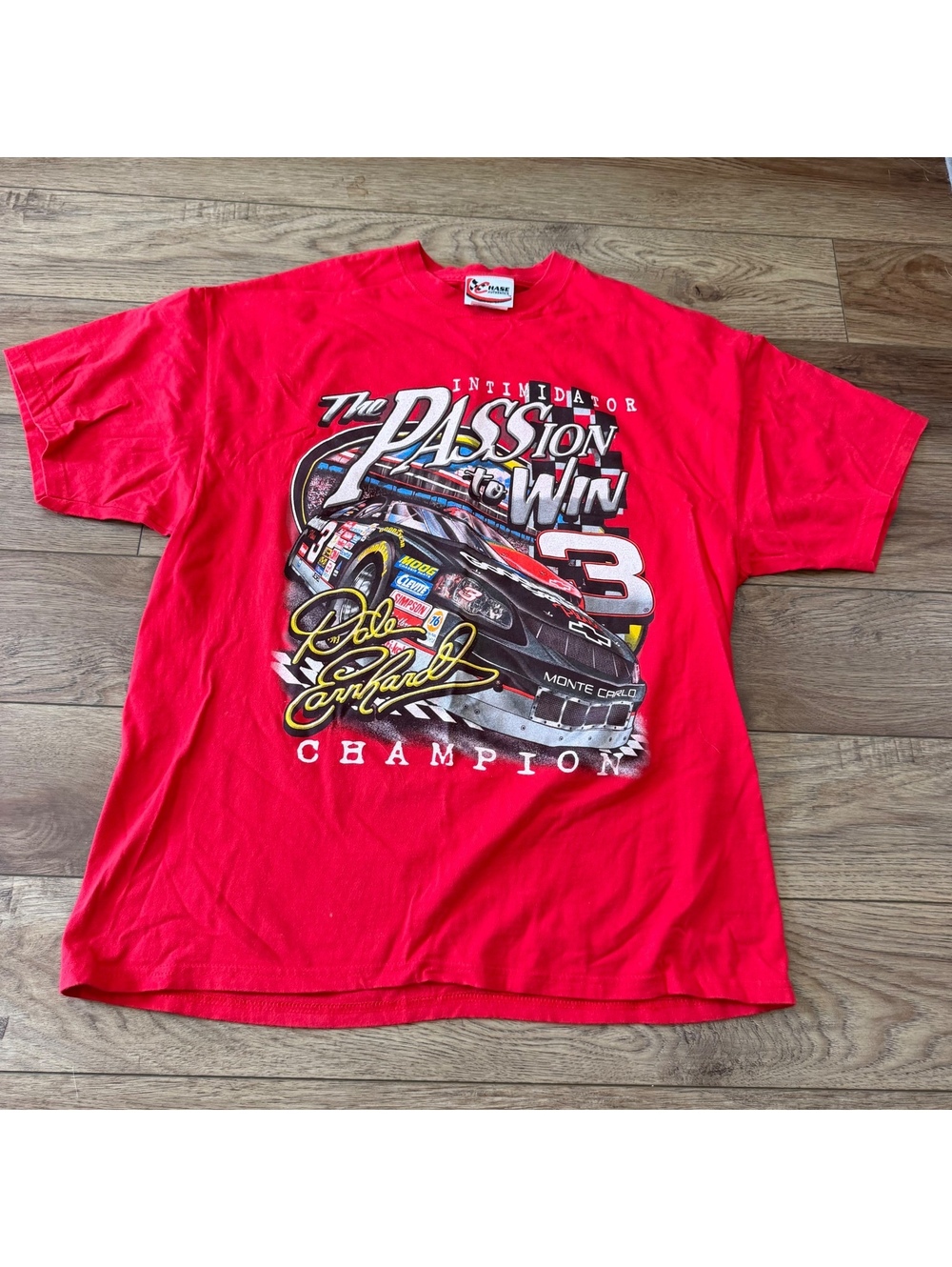 Vtg 2000 Dale Earnhardt Passion to Win NASCAR Red Shirt XL